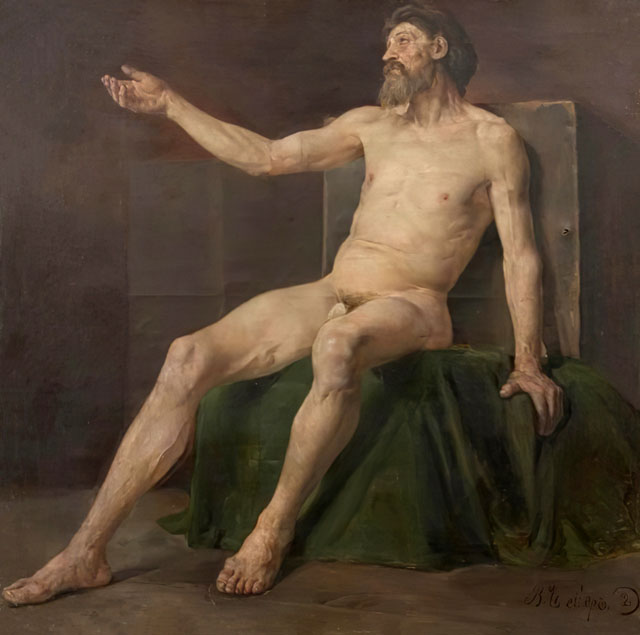 Натурщик. Художник Бейер Владимир-Роберт-Эрнст Иванович.